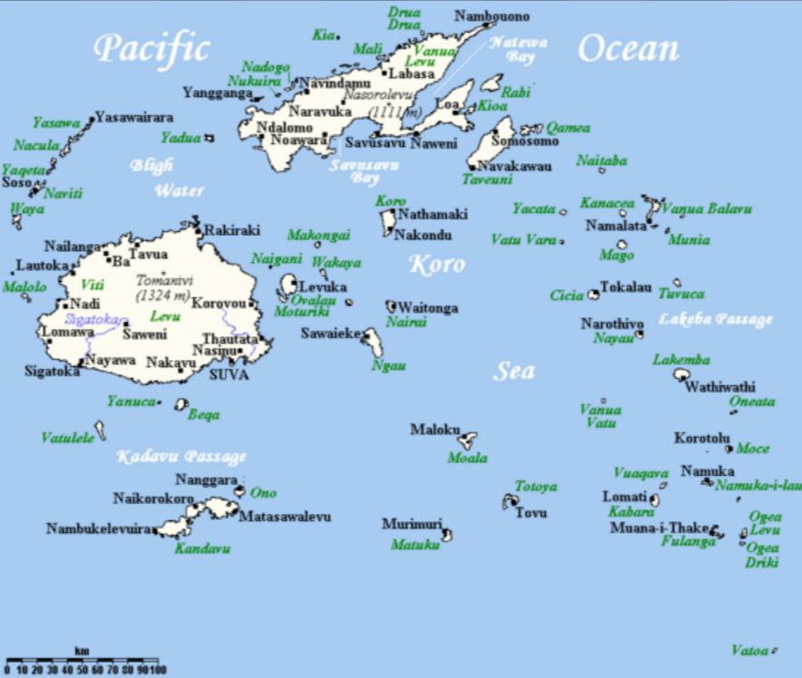 Աշխարհագրական դիրք Ֆիջի