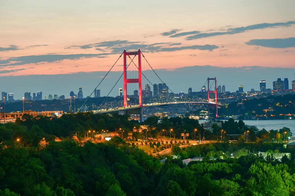 Bosphorus Bridge linking Europe and Asia
