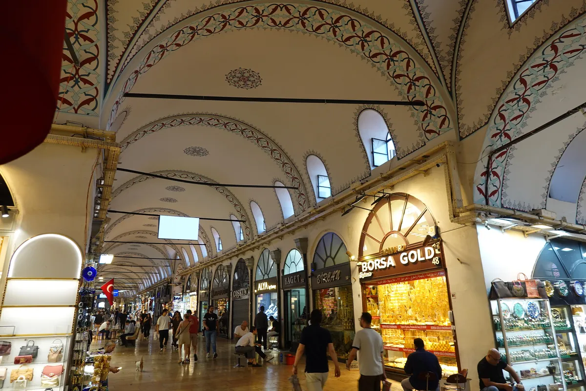 Colourful lamps and stalls in the Grand Bazaar