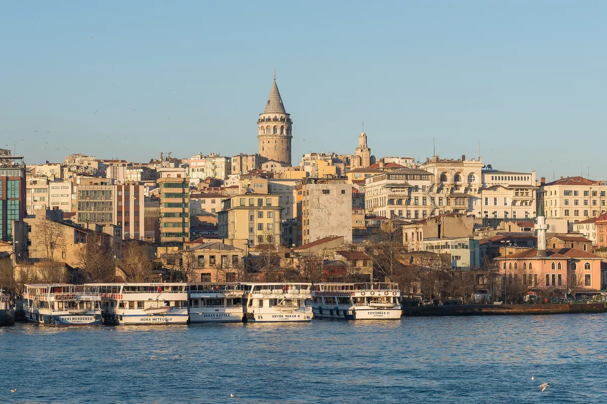 Galata Tower above the rooftops of Beyoğlu